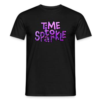 Time to Sparkle Text Art - Men's T-Shirt - black - Front - AI Model Male 178 light (178cm)
