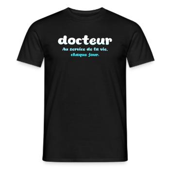 Arzt, Arzt, Krankenschwester, Gesundheit und weißer Kittel - Männer T-Shirt - Schwarz - Vorne - AI Model Male 178 light (178cm)