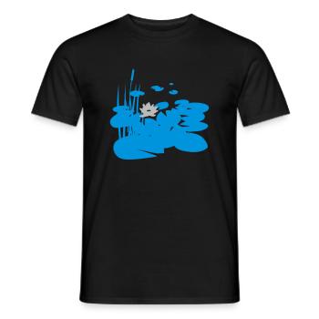 Teich - Männer T-Shirt - Schwarz - Vorne - AI Model Male 178 light (178cm)