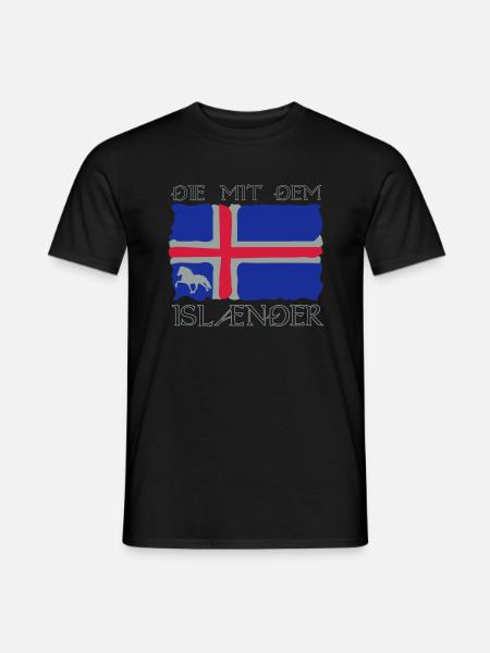 Die mit dem Isländer - Männer T-Shirt - Schwarz