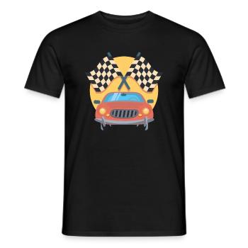 Autorennen - Männer T-Shirt - Schwarz - Vorne - AI Model Male 178 light (178cm)