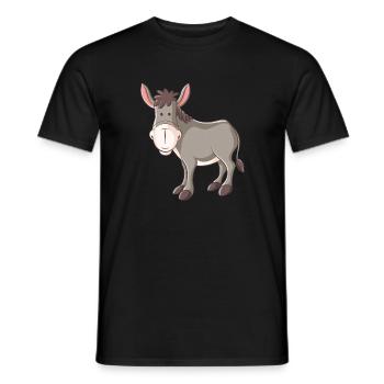 Helio der Esel - Männer T-Shirt - Schwarz - Vorne - AI Model Male 178 light (178cm)