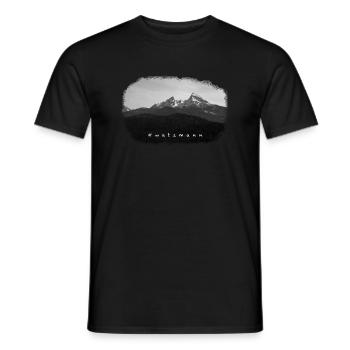 watzmann - Men's T-Shirt - black - Front - AI Model Male 178 light (178cm)