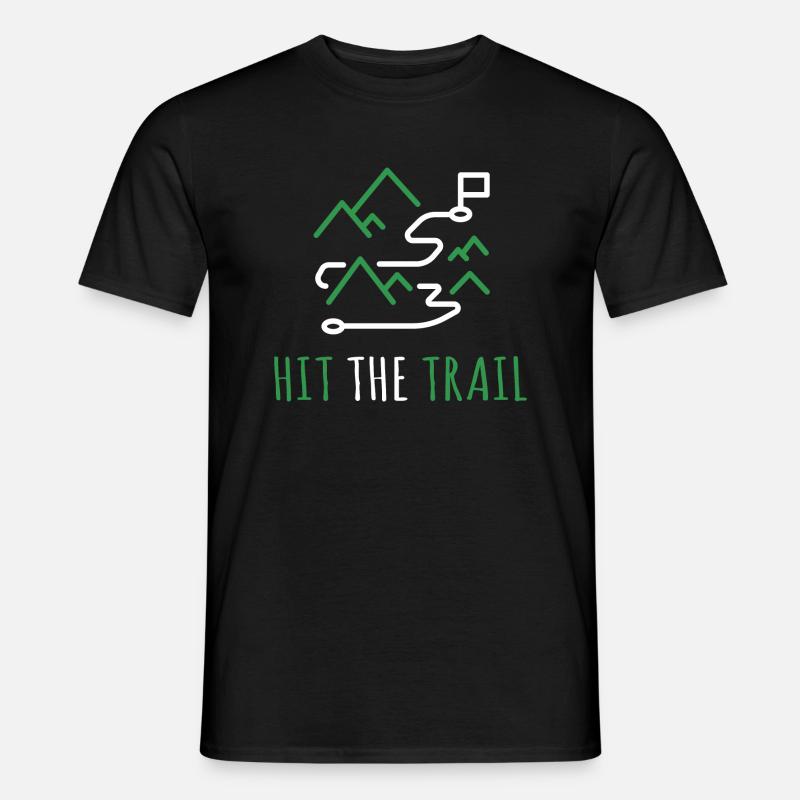 Trailrunning Traillauf Jogging Shirt Geschenk - Männer T-Shirt - Schwarz