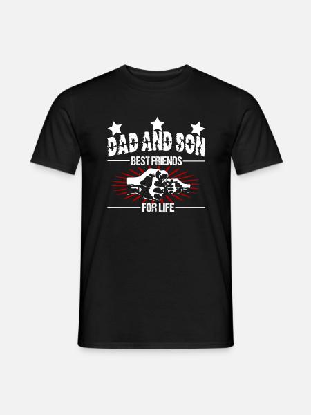 Vader en zoon Vader en zoon Beste vrienden voor het leven - Mænd T-shirt - sort