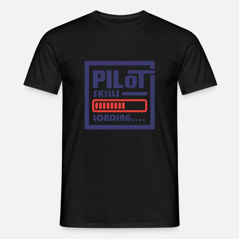 Pilot Skills Loading Luftfahrt Pilot Ausbildung - Männer T-Shirt - Schwarz
