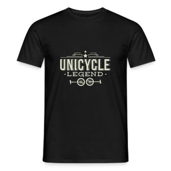 Unicycle Legend Funny Einrad - Männer T-Shirt - Schwarz - Vorne - AI Model Male 178 light (178cm)