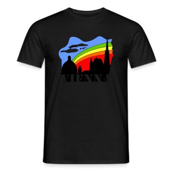 Arc-en-ciel de Vienne - T-shirt homme - noir - Devant - AI Model Male 178 light (178cm)