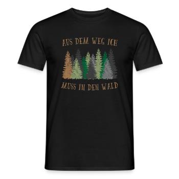 Aus dem weg ich muss in den Wald - Männer T-Shirt - Schwarz - Vorne - AI Model Male 178 light (178cm)
