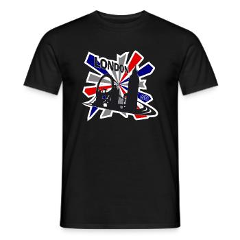 LONDON Graffiti - T-shirt homme - noir - Devant - AI Model Male 178 light (178cm)