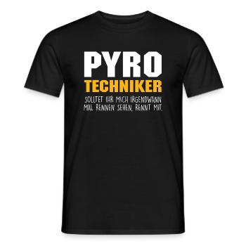 Pyrotechniker Pyro Pyrotechnik Feuerwerk Geschenk - Männer T-Shirt - Schwarz - Vorne - AI Model Male 178 light (178cm)