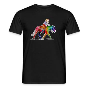 Ranch Riding - Männer T-Shirt - Schwarz - Vorne - AI Model Male 178 light (178cm)