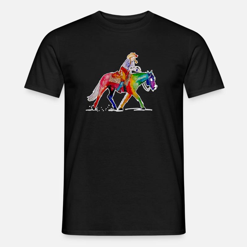 Ranch Riding - Männer T-Shirt - Schwarz