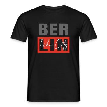 Berlin Icke City - Männer T-Shirt - Schwarz - Vorne - AI Model Male 178 light (178cm)