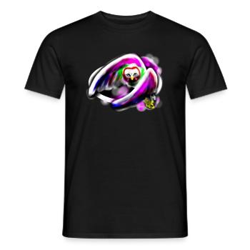 Bunte Eule - Männer T-Shirt - Schwarz - Vorne - AI Model Male 178 light (178cm)