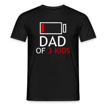 dad of 3 kids - Men's T-Shirt - black - Front - AI Model Male 178 light (178cm)