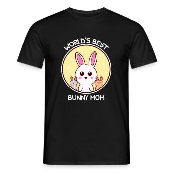 Rabbit Mom Cute Rabbit Rodent - Men's T-Shirt - black - Front - AI Model Male 178 light (178cm)