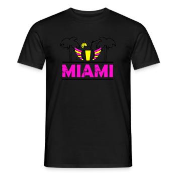 miami - T-shirt homme - noir - Devant - AI Model Male 178 light (178cm)