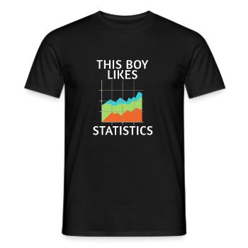 Statistique de la science des données Ironic - T-shirt homme - noir - Devant - AI Model Male 178 light (178cm)