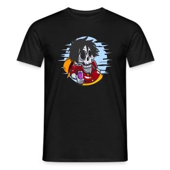 Piratenschädel relaxen - Männer T-Shirt - Schwarz - Vorne - AI Model Male 178 light (178cm)