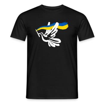 Solidarity and peace for Ukraine - Men's T-Shirt - black - Front - AI Model Male 178 light (178cm)