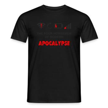 The four Horseman of Modern Apocalypse Nerd - Männer T-Shirt - Schwarz - Vorne - AI Model Male 178 light (178cm)