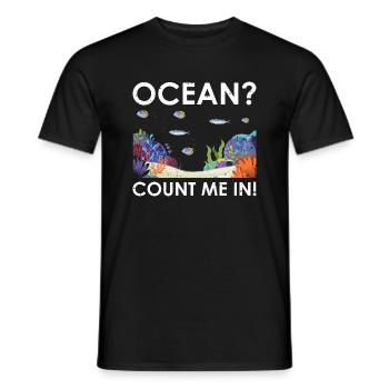 Ocean Zooologist Marine Biologist Marine Marine Biology - Men's T-Shirt - black - Front - AI Model Male 178 light (178cm)