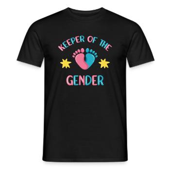 Gender Reveal Babyparty Geschlecht - Men's T-Shirt - black - Front - AI Model Male 178 light (178cm)