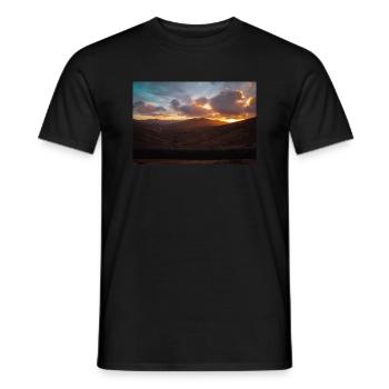 Sunset in Fuerteventura - Men's T-Shirt - black - Front - AI Model Male 178 light (178cm)