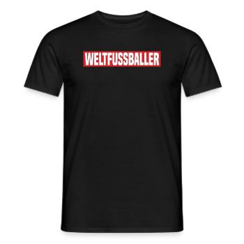 Weltfussballer Lustiger Kreisliga Fußball Spruch - Männer T-Shirt - Schwarz - Vorne - AI Model Male 178 light (178cm)