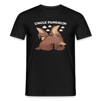 Oncle Pangolin - T-shirt homme - noir - Devant - AI Model Male 178 light (178cm)
