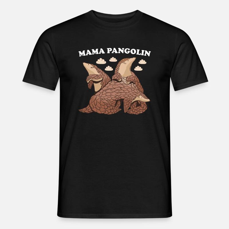 Mama Pangolin - Männer T-Shirt - Schwarz