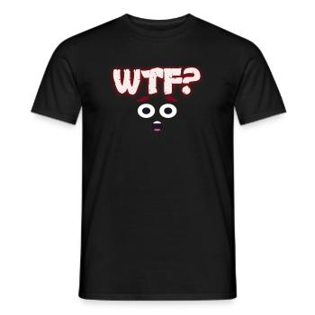 Wtf - T-shirt homme - noir - Devant - AI Model Male 178 light (178cm)