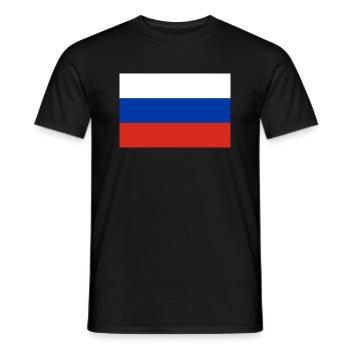 Russia - T-shirt homme - noir - Devant - AI Model Male 178 light (178cm)