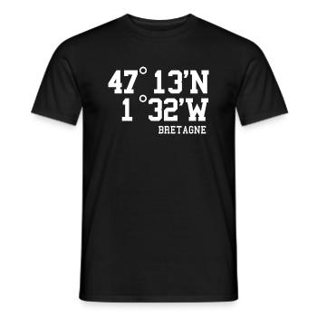 Bretagne France Vacances Breton Idée - T-shirt homme - noir - Devant - AI Model Male 178 light (178cm)