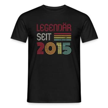 Legendär Seit 2015 Jahr Retro 15er Jahrgang - Männer T-Shirt - Schwarz - Vorne - AI Model Male 178 light (178cm)