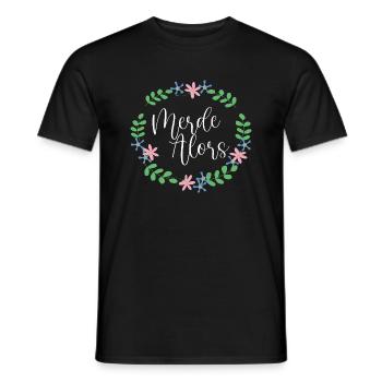 merde alors - humour - T-shirt homme - noir - Devant - AI Model Male 178 light (178cm)