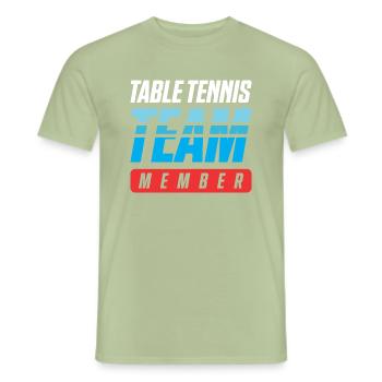 Table Tennis Team - Männer T-Shirt - Sage - Vorne - AI Model Male 178 light (178cm)