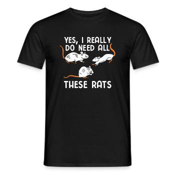 Nagetier Maus Ratte - Männer T-Shirt - Schwarz - Vorne - AI Model Male 178 light (178cm)