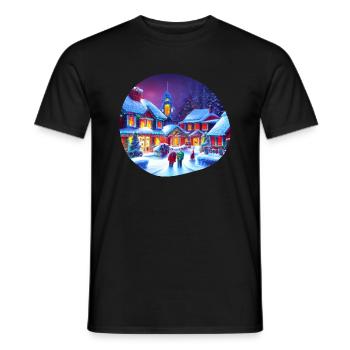 Motif de Noël - T-shirt homme - noir - Devant - AI Model Male 178 light (178cm)
