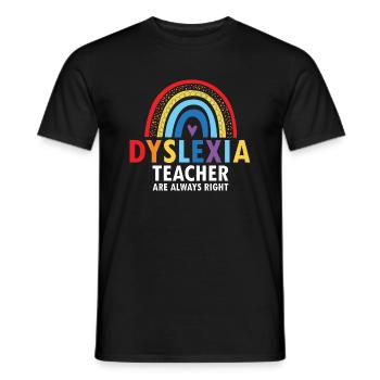 Dyslexia Teacher for Legathenia Therapists - Men's T-Shirt - black - Front - AI Model Male 178 light (178cm)