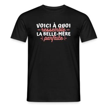 Voici à quoi ressemble la belle-mère parfaite - T-shirt homme - noir - Devant - AI Model Male 178 light (178cm)