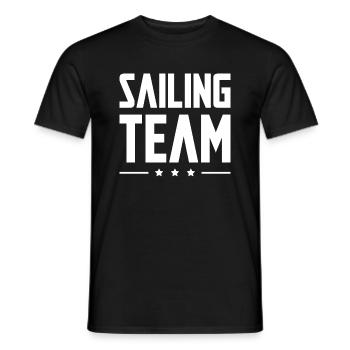 Équipe de voile - T-shirt homme - noir - Devant - AI Model Male 178 light (178cm)