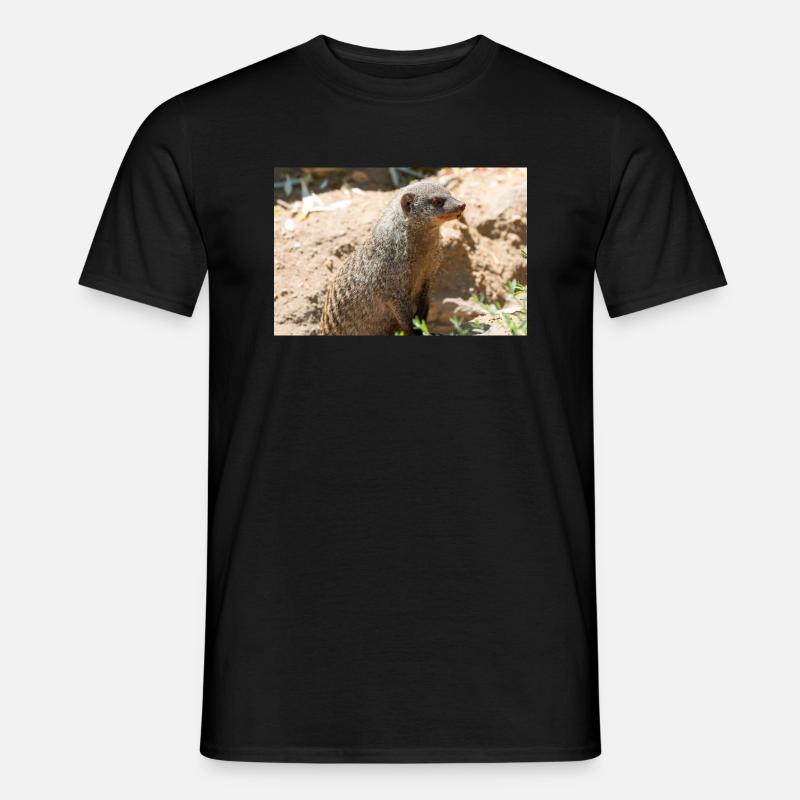 Erdmännchen (Suricata suricatta, Erdmännchen) - Männer T-Shirt - Schwarz