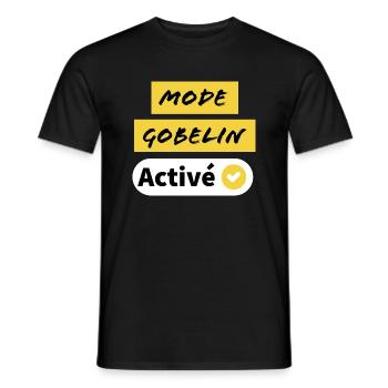 Mode Gobelin Activé humour - T-shirt homme - noir - Devant - AI Model Male 178 light (178cm)