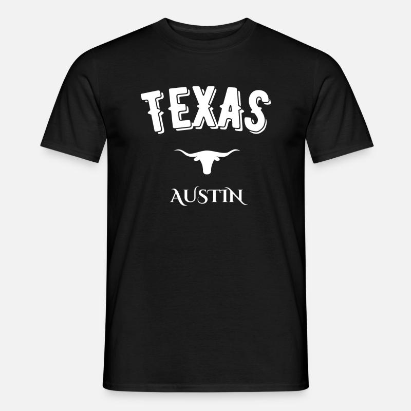 Texas Austin - Männer T-Shirt - Schwarz