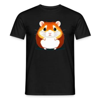 Mignon Cartoon Hamster Love Pet 20 - T-shirt homme - noir - Devant - AI Model Male 178 light (178cm)
