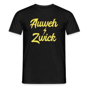 Lustige Bayrische Sprüche Bayern Shirt Auweh Zwick - Männer T-Shirt - Schwarz - Vorne - AI Model Male 178 light (178cm)
