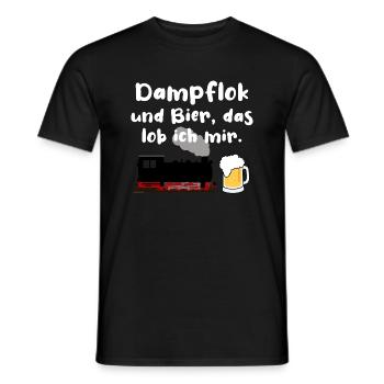 Eisenbahn Dampflok Bier Eisenbahner Zug - Männer T-Shirt - Schwarz - Vorne - AI Model Male 178 light (178cm)