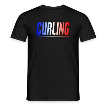 CURLING GIFT SPORT FRANCE - Men's T-Shirt - black - Front - AI Model Male 178 light (178cm)